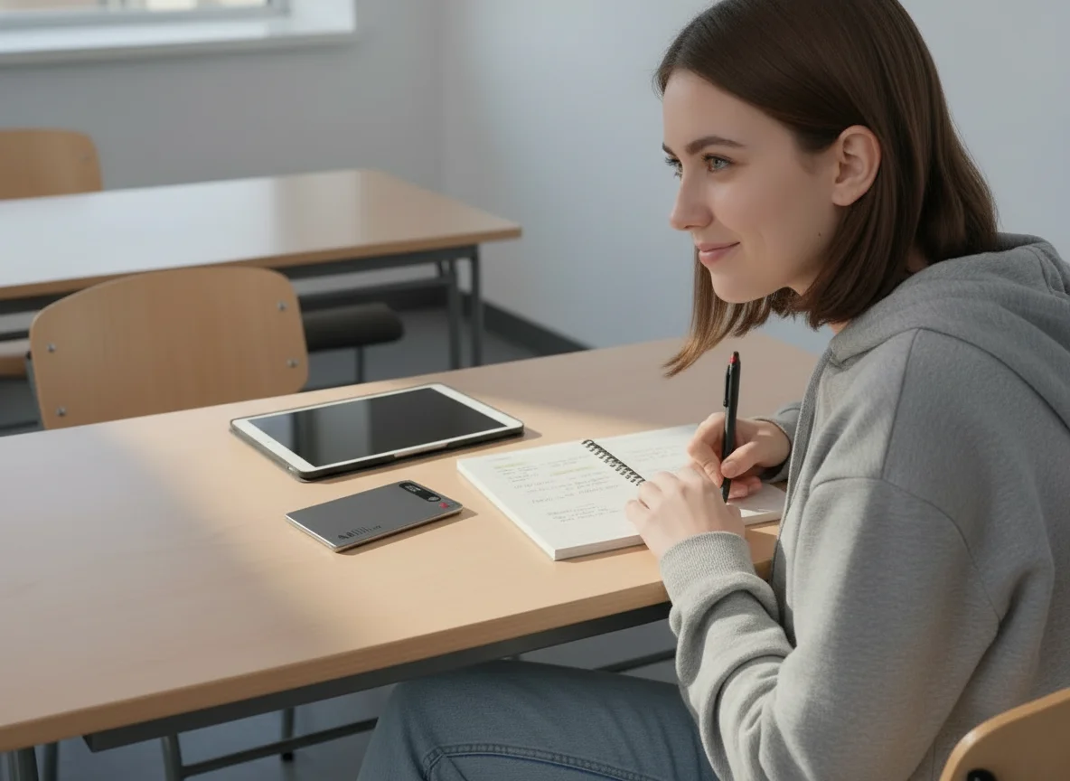 Учёба и конспекты с AI-диктофоном